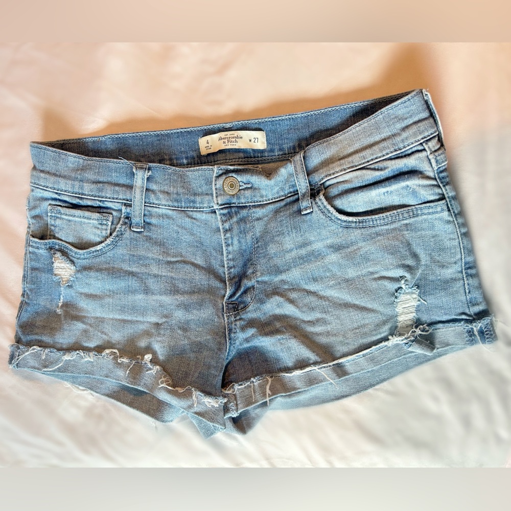 Abercrombie & Fitch Distressed Denim Shorts